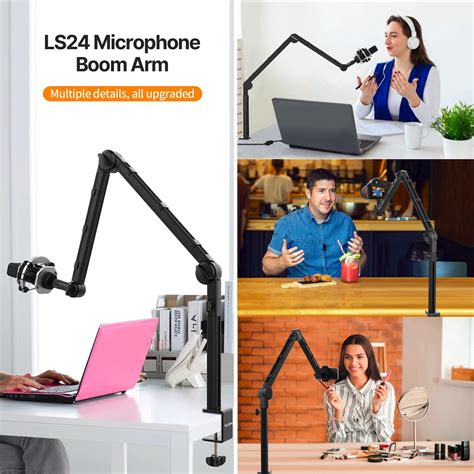 Ulanzi Vijim Ls Desk Table Clamp Boom Arm Mic Microphone Stand Mount