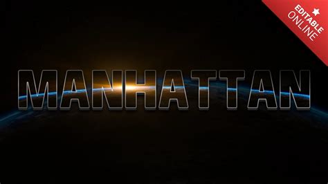 Manhattan Text Effect Generator