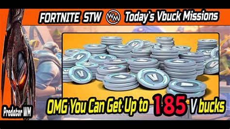 Fortnite Vbucks Missions Get Up To 185 Vbucks Today 3 Vbucks