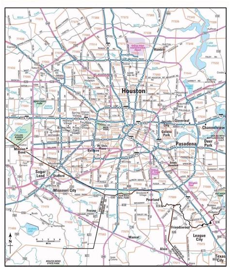 Printable Houston Zip Code Map