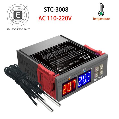 STC 3008 3018 3028 AC 110 220V DC12V 24V 10A Doble Digital Controlador