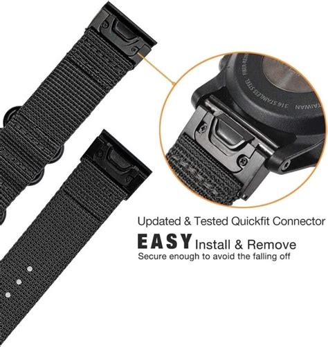 Garmin Forerunner Nylon Strap With Buckle Black