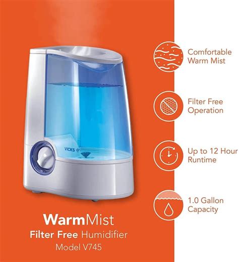 Review Vicks Warm Mist Humidifier V745a