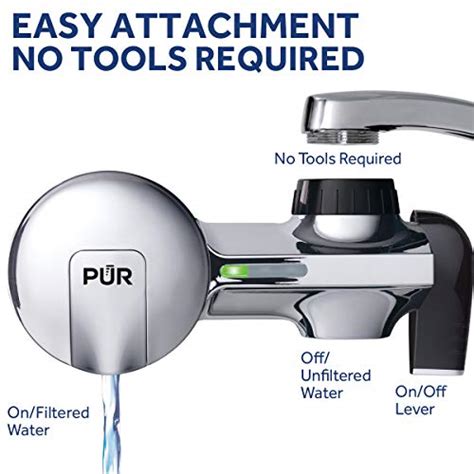 Pur Pfm H Chrome Horizontal Faucet Mount Water Filtration System With