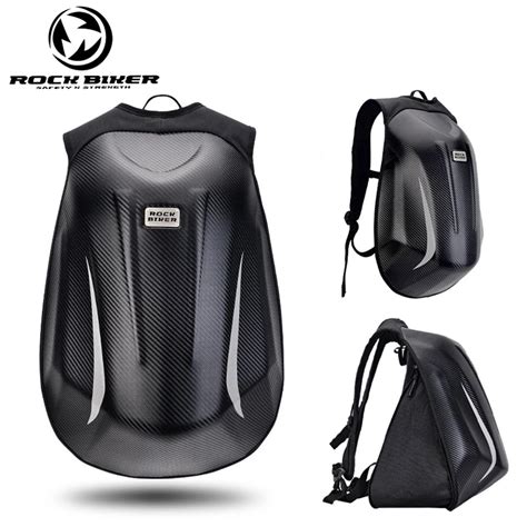 Motorcycle Helmet Backpack Waterproof Carbon Fiber Motorcyclist Backpack Expandable Motocross