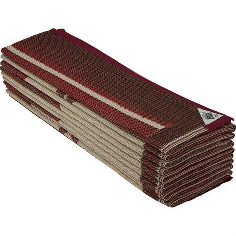 Outdoor Patio Deck Rv Mat Reversible Rug 9 X 18 Ft Foldable Burgundy