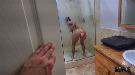 Spying On Friend S Hot Sister Fucking Suction Cup Dildo In The Shower