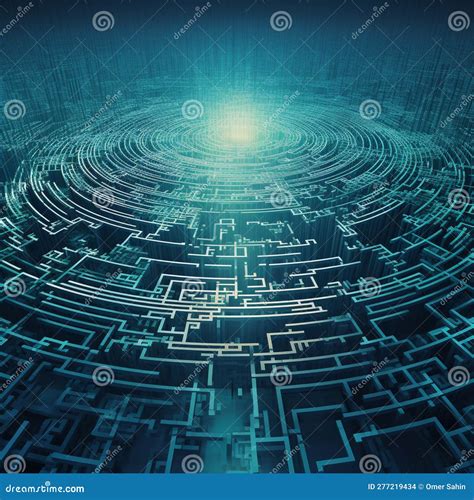 Abstract Image of Maze Made Up of Financial Charts and Data for