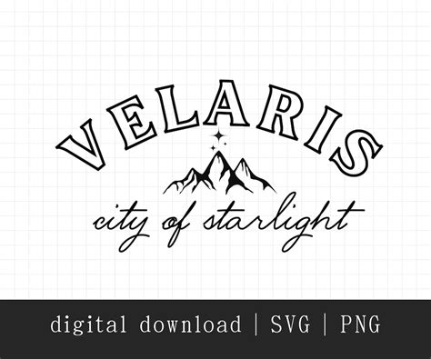 Velaris Svg Png Files City Of Starlight Acotar Svg For Cricut Night