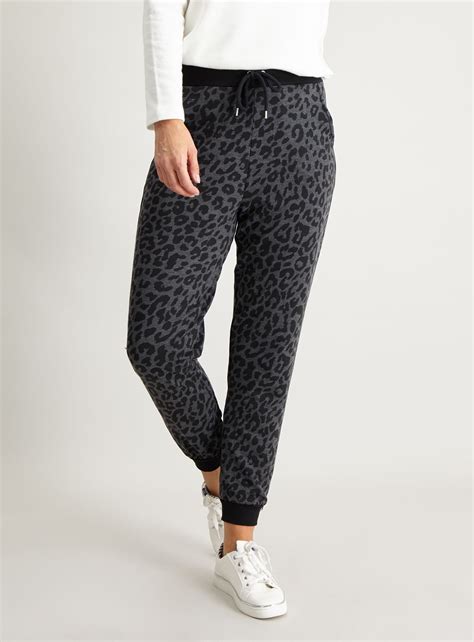 Sku Aop Leopard Co Ord Joggercharcoal Printed Joggers Tu Clothing