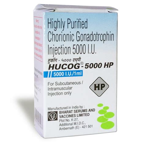 HUCOG 5000 I.U. • Human Chorionic Gonadotropin • Fertility Drugs
