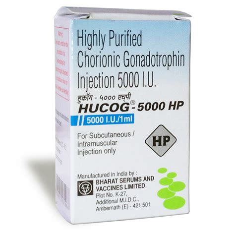 Hucog 5000 I U • Human Chorionic Gonadotropin • Fertility Drugs