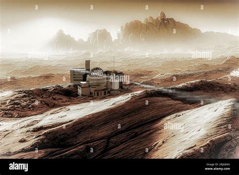 space base  mars  illustration stock photo alamy