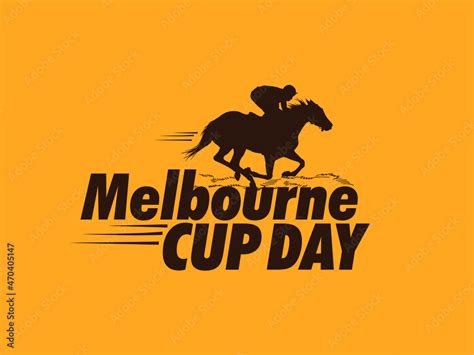 Melbourne Cup Day typography logo, Vector illustration. The Melbourne ...