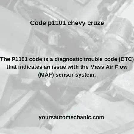 P1101 Chevy Cruze - Symptoms | Causes | Solution - yoursautomechanic