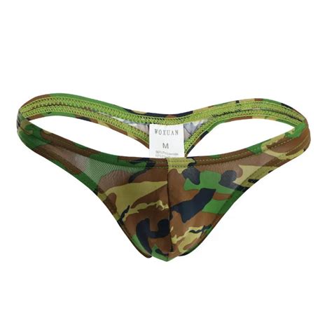 Camouflage Sexy Jockstrap Men Thong G Strings Thongs Gay Underwear