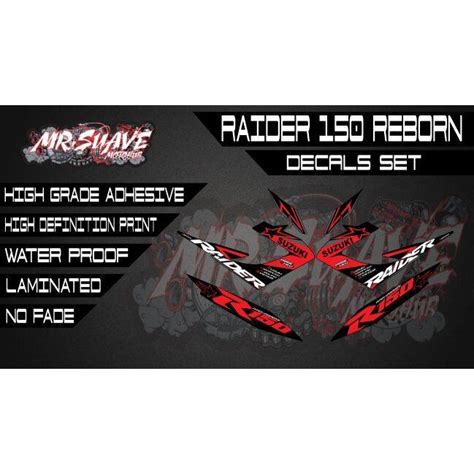 Suzuki Raider Reborn Stock Decals Set Lazada Ph