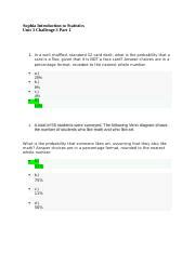 Sophia Introduction To Statistics Unit Challenge Part Docx