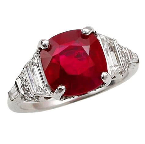 2 Carat Burma No Heat Ruby Diamond Gold Platinum Ring At 1stdibs 2