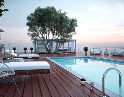 luxory pool area | Behance