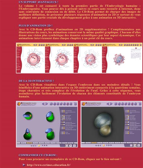 Embryologie Humaine CDRom