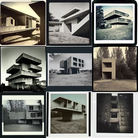 Polaroid Shot Of A Strange Brutalist House Stable Diffusion OpenArt