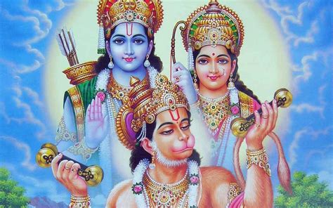 Hanuman Rama And Sita (#1118353) - HD Wallpaper & Backgrounds Download