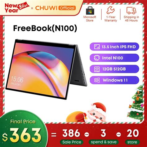 Купить CHUWI FreeBook ноутбук планшет ПК 13,5 дюймов FHD сенсорный ...