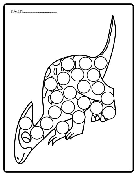 Dino-Dots: Fun and Easy Dot Marker Coloring Pages for Kids | Made By