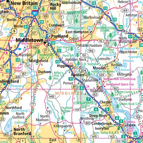 Rand McNally EasyToFold Map: Connecticut, Rhode Island