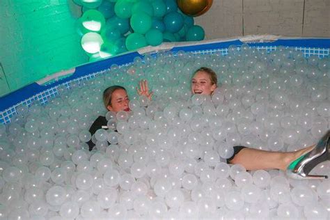 Kim Hnizdo And Marina Hoermanseder In The Ball Pool AMORELIE Launch