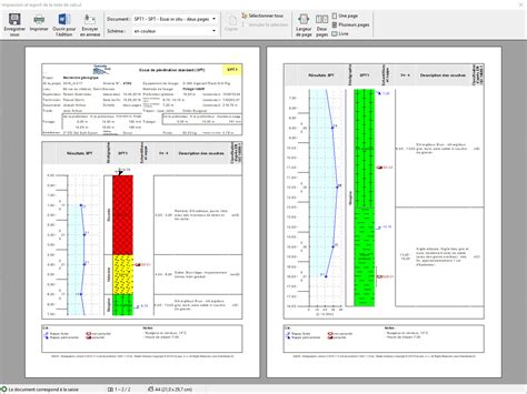 Stratigraphie Logs de sondage Logiciels géotechniques GEO5