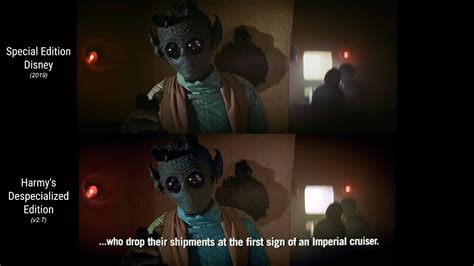 Disney Vs Despecialized Original Maclunkey Han Greedo Cantina Scene