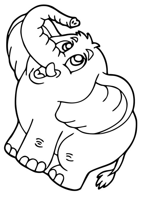 Dibujo E Imagen Elefante Lindo Para Colorear Y Imprimir Gratis Para Adultos Y Niños