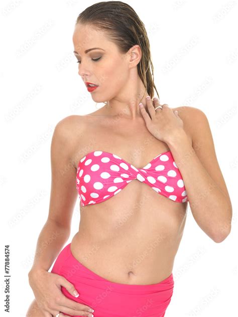 Attractive Sexy Woman Pin Up Model In A Bikini Stock Photo Adobe Stock