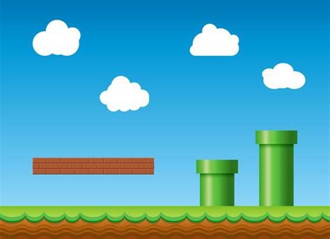 Premium Vector Old Retro Video Game Background Classic Retro Style