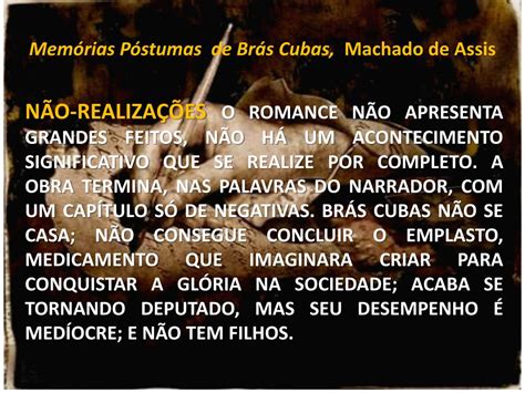 PPT Memórias Póstumas de Brás Cubas Machado de Assis PowerPoint