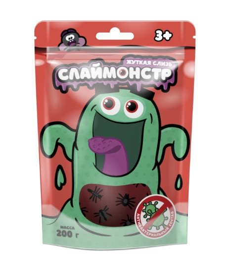 Slime «Слаймонстр» красный с фигурками насекомых 200 г оптом, купить ...