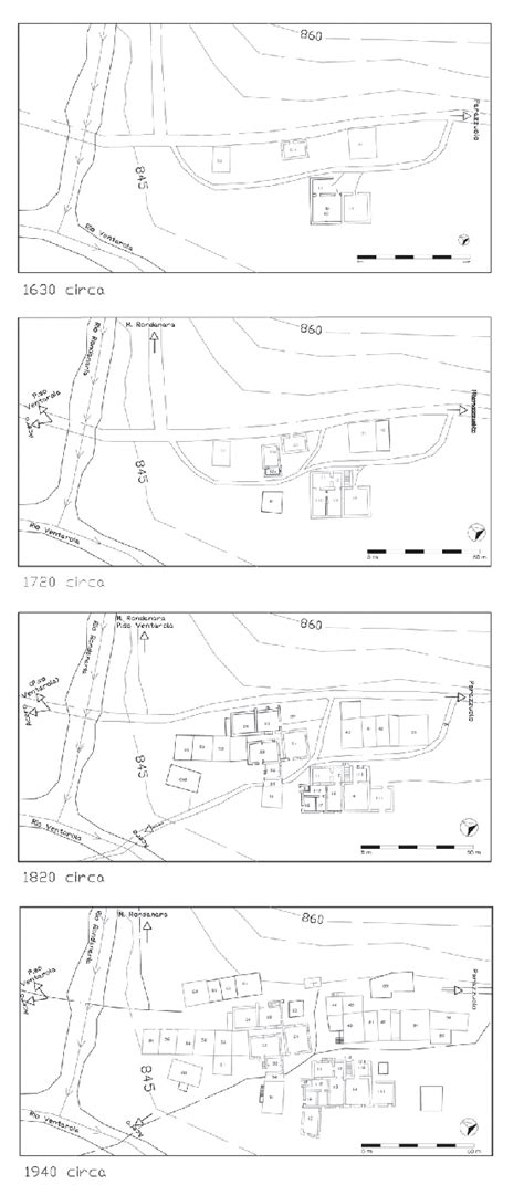 Abitato Di Ventarola Trasformazioni In Relazione Agli Assi Viari Tra