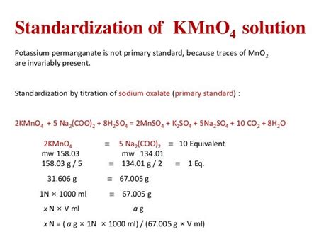 Potassium Permanganate Titrations