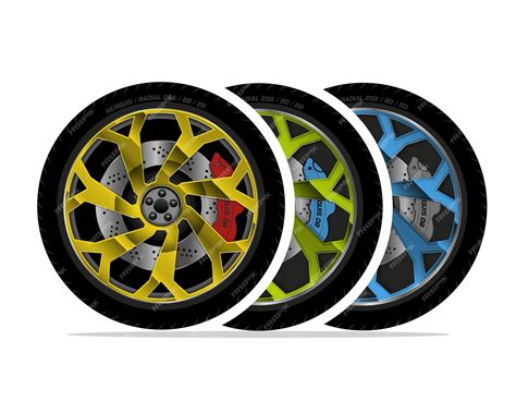 Premium Vector | Set of a Realistics Car Sport Rims With differents ...