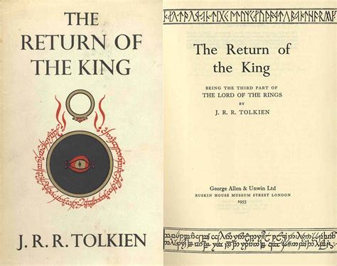 Lot Detail J R R Tolkien S The Return Of The King First Edition Frist Impression Third