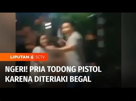 Terlibat Tabrakan Seorang Pria Di Semarang Menodongkan Pistol Kepada