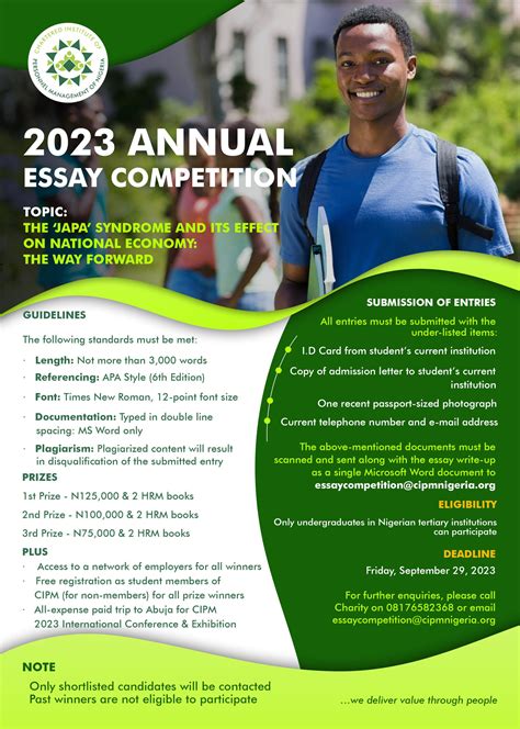 2023 Annual Essay Competition Cipm Nigeria