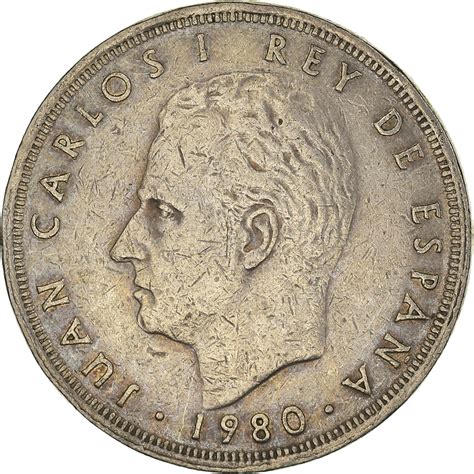 Coin Spain Juan Carlos I 25 Pesetas 1981 Copper Nickel KM 818