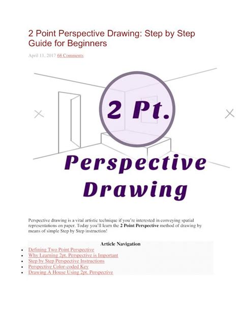 (PDF) 2 Point Perspective Drawing: Step by Step Guide for …...2 Point ...