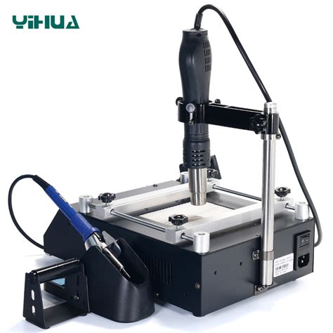 YIHUA AAA Digital SMD Soldering Desoldering Hot Air Gun Preheat BGA Rework Soldering Station