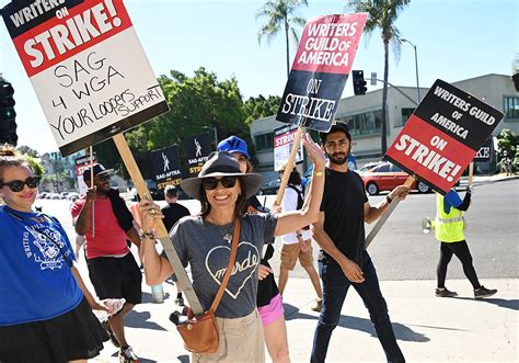 Sag Aftra Strike Signs Scene From The Picket Lines