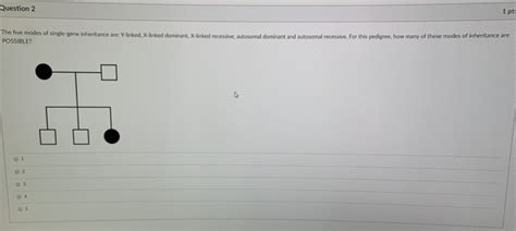 Solved Question Pts The Five Modes Of Single Gene Chegg