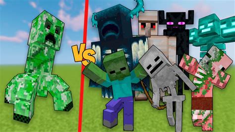 TITAN CREEPER Vs ALL TITAN Mobs In Minecraft TITAN CREEPER Vs Titan